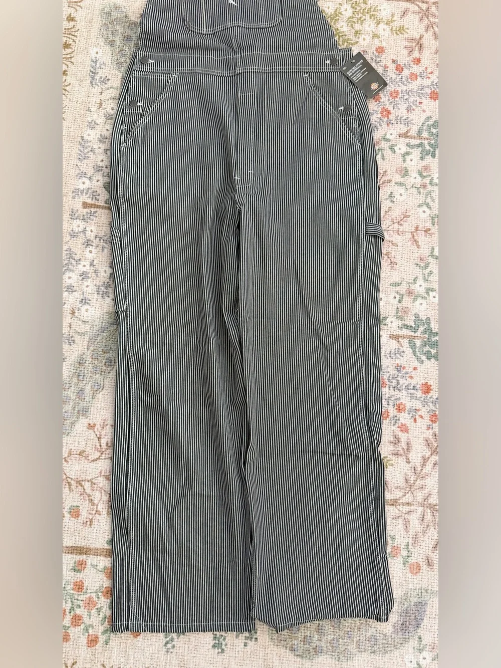 DICKIES Hickory Striped Bib Overalls 36 x 32
